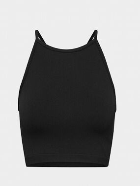 Aritzia Black BodyGrip Halter Tank